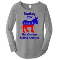 Donkey Pox The Disease Killing America Anti Liberal Women's Perfect Tri Tunic Long Sleeve Shirt