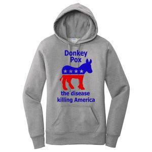 Donkey Pox The Disease Killing America Anti Liberal Women's Pullover Hoodie