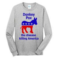 Donkey Pox The Disease Killing America Anti Liberal Tall Long Sleeve T-Shirt