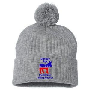 Donkey Pox The Disease Killing America Anti Liberal Pom Pom 12in Knit Beanie