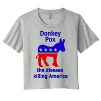 Donkey Pox The Disease Killing America Anti Liberal Women's Crop Top Tee