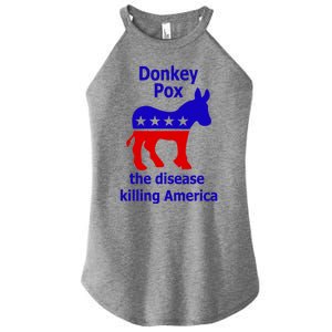 Donkey Pox The Disease Killing America Anti Liberal Women's Perfect Tri Rocker Tank