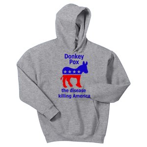 Donkey Pox The Disease Killing America Anti Liberal Kids Hoodie