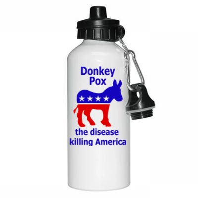 Donkey Pox The Disease Killing America Anti Liberal Aluminum Water Bottle 