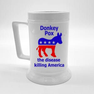 Donkey Pox The Disease Killing America Anti Liberal Beer Stein