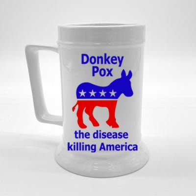 Donkey Pox The Disease Killing America Anti Liberal Beer Stein