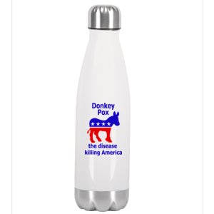 Donkey Pox The Disease Killing America Anti Liberal Stainless Steel Insulated Water Bottle