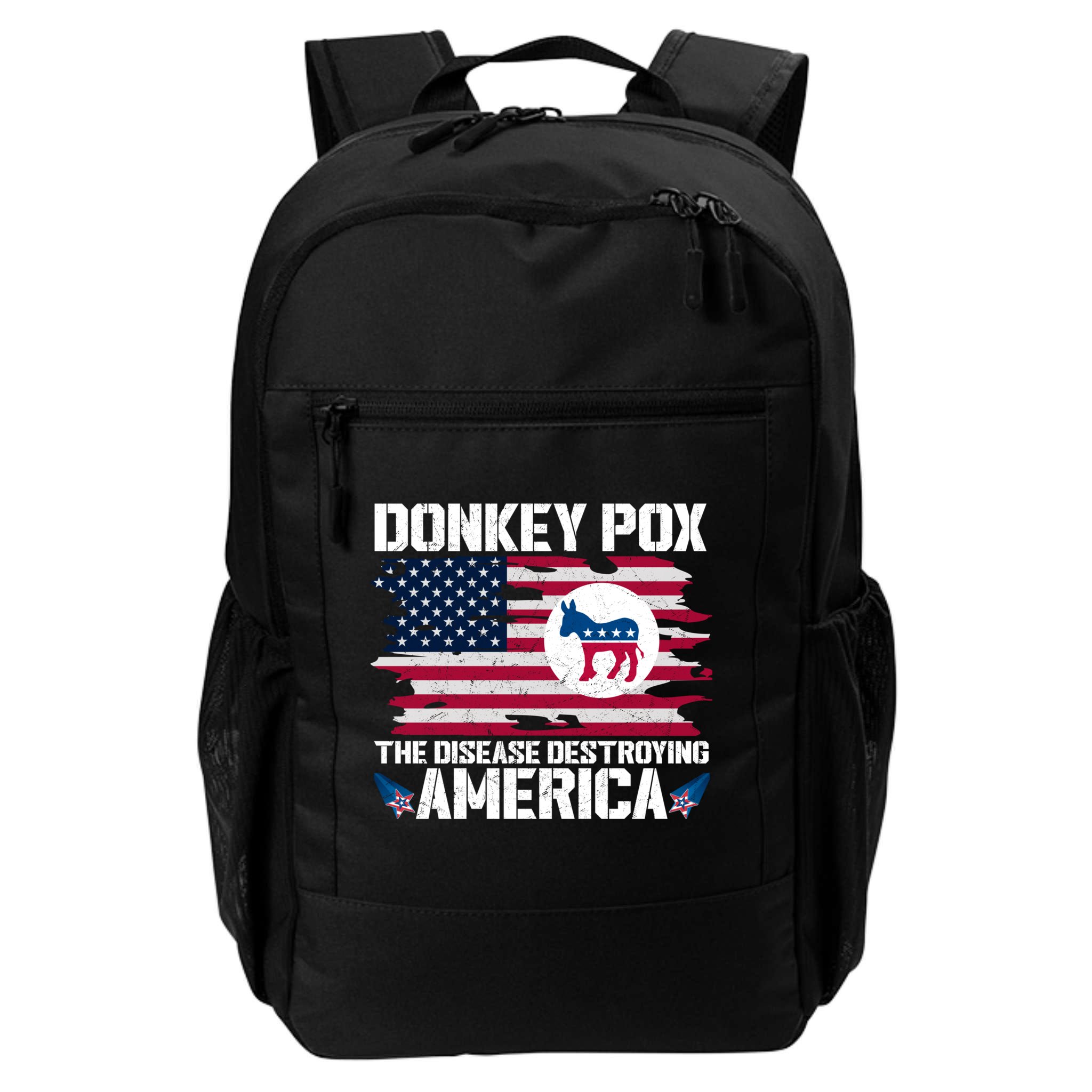 Donkey Pox The Disease Destroying America Funny Anti Biden Backpack