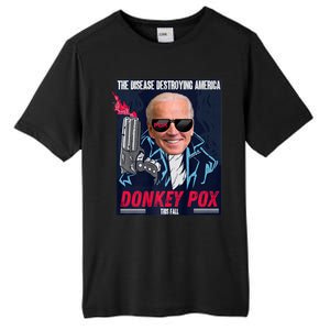 Donkey Pox The Disease Destroying America Funny Biden Meme Tall Fusion ChromaSoft Performance T-Shirt