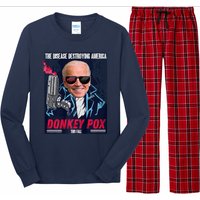 Donkey Pox The Disease Destroying America Funny Biden Meme Long Sleeve Pajama Set