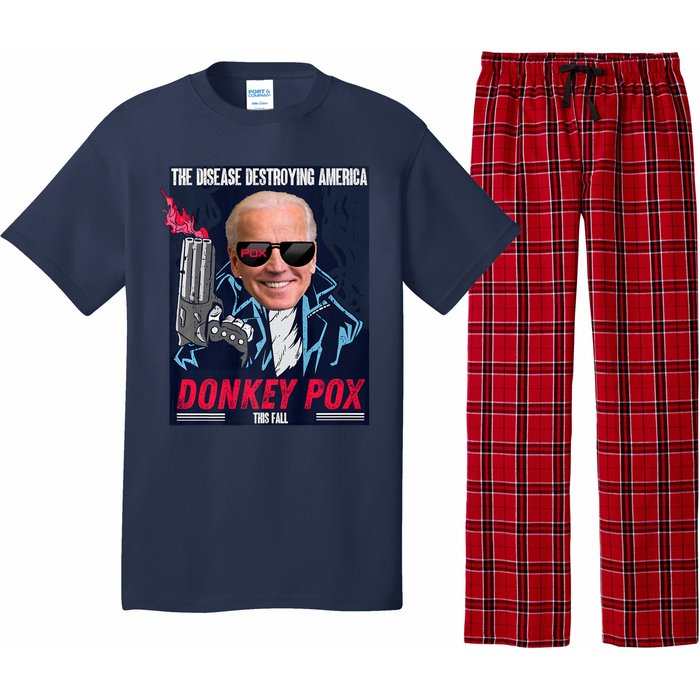 Donkey Pox The Disease Destroying America Funny Biden Meme Pajama Set