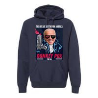 Donkey Pox The Disease Destroying America Funny Biden Meme Premium Hoodie