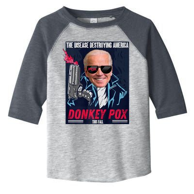 Donkey Pox The Disease Destroying America Funny Biden Meme Toddler Fine Jersey T-Shirt