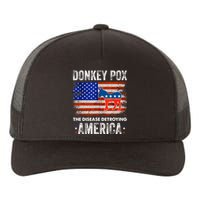 Donkey Pox The Disease Destroying America USA Flag Funny Yupoong Adult 5-Panel Trucker Hat