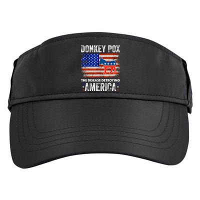 Donkey Pox The Disease Destroying America USA Flag Funny Adult Drive Performance Visor