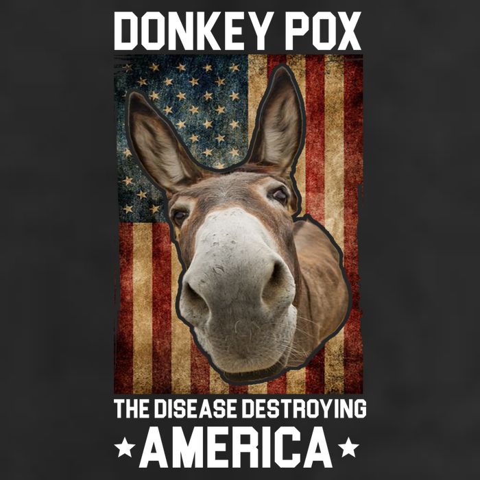 Donkey Pox The Disease Destroying America Funny 7 Panel Mesh Trucker Snapback Hat