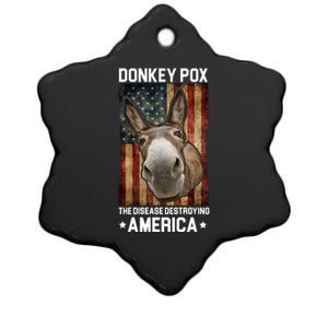 Donkey Pox The Disease Destroying America Funny Ceramic Star Ornament