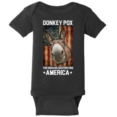 Donkey Pox The Disease Destroying America Funny Baby Bodysuit