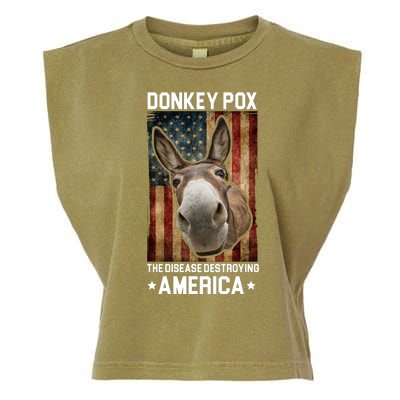 Donkey Pox The Disease Destroying America Funny Garment-Dyed Women's Muscle Tee