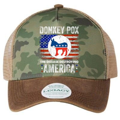 Donkey Pox The Disease Destroying America Funny Legacy Tie Dye Trucker Hat