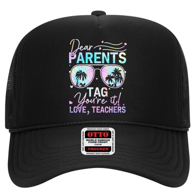 Dear Parents Tag Youre It Love Teachers Tie Dye Funny Gifts Hat