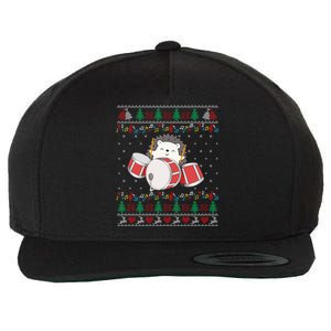 Drum Player Ugly Christmas Sweater Hedgehog Xmas Matching Meaningful Gift Wool Snapback Cap