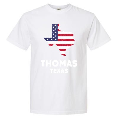 Distressed Patriotic Usa Flag Thomas Texas Cute Gift Garment-Dyed Heavyweight T-Shirt