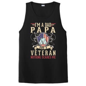 Dad Papa Us Veteran Patriotic Father American Gift PosiCharge Competitor Tank