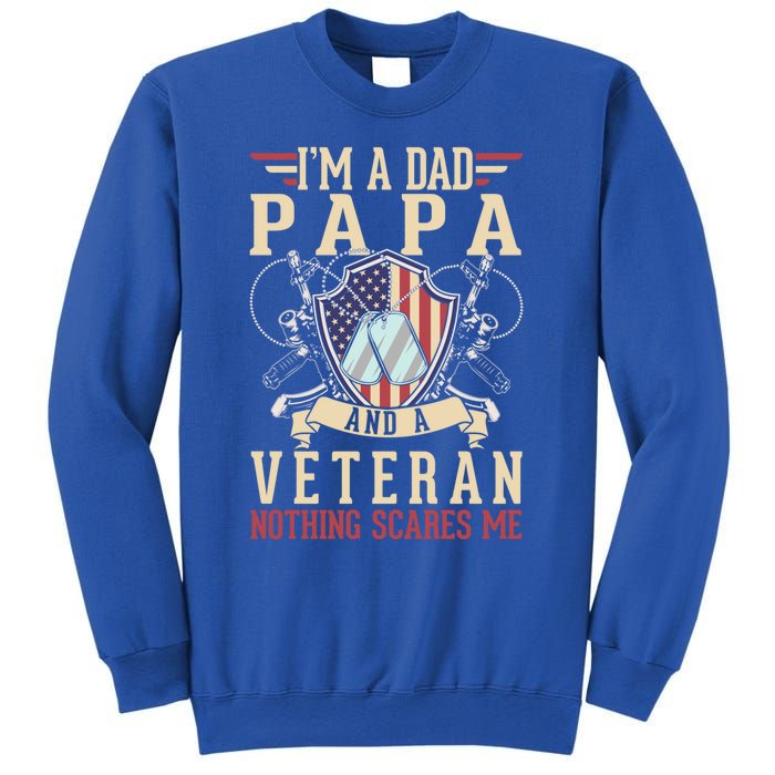 Dad Papa Us Veteran Patriotic Father American Gift Sweatshirt