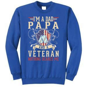 Dad Papa Us Veteran Patriotic Father American Gift Tall Sweatshirt