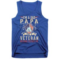 Dad Papa Us Veteran Patriotic Father American Gift Tank Top