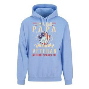 Dad Papa Us Veteran Patriotic Father American Gift Unisex Surf Hoodie