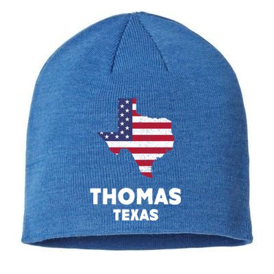 Distressed Patriotic Usa Flag Thomas Texas Great Gift Sustainable Beanie