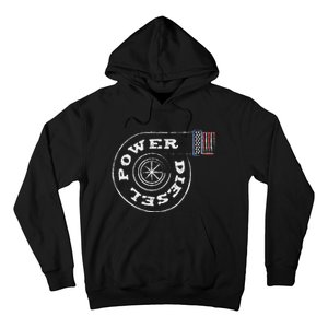 Diesel Power Usa Flag Turbo Turbocharger Hoodie