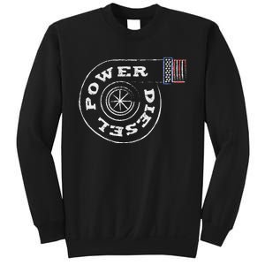 Diesel Power Usa Flag Turbo Turbocharger Sweatshirt