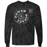 Diesel Power Usa Flag Turbo Turbocharger Tie-Dye Long Sleeve Shirt