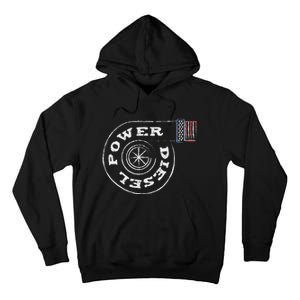 Diesel Power Usa Flag Turbo Turbocharger Tall Hoodie