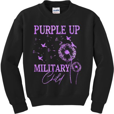 Dandelion Purple Up For Military Kids Sweatshirt