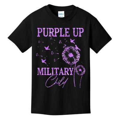 Dandelion Purple Up For Military Kids T-Shirt