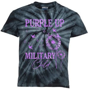 Dandelion Purple Up For Military Kids Tie-Dye T-Shirt