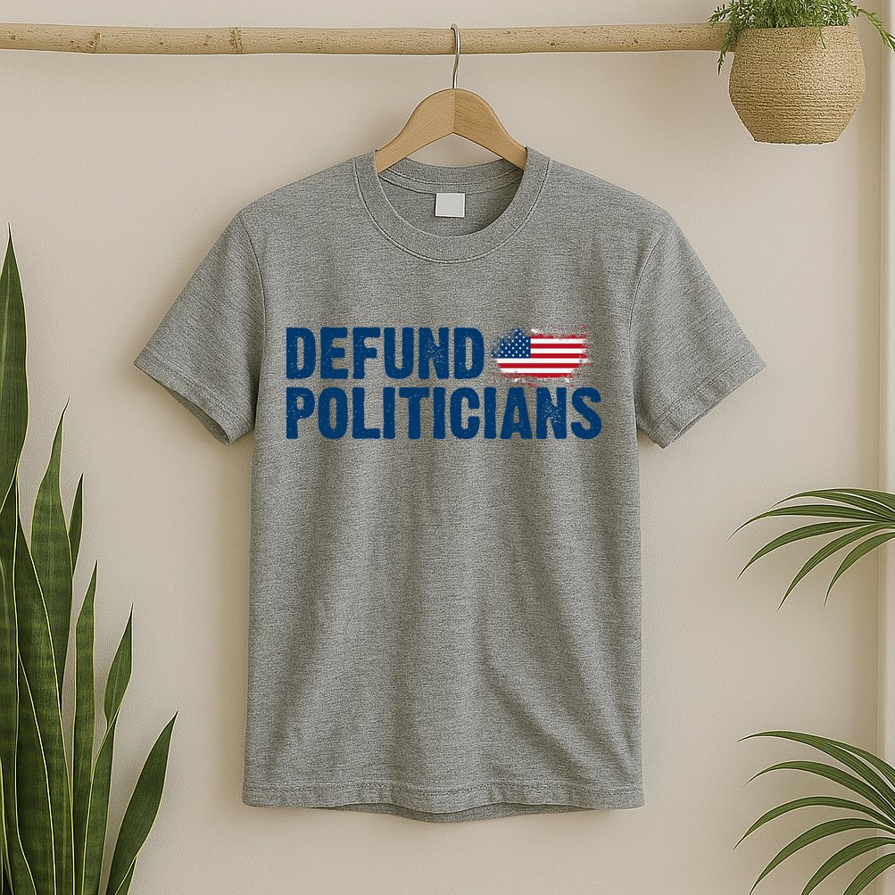 Defund Politicians United States Vintage Flag T-Shirt
