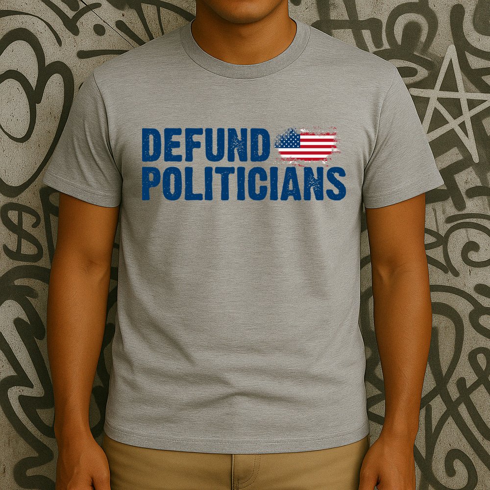 Defund Politicians United States Vintage Flag T-Shirt