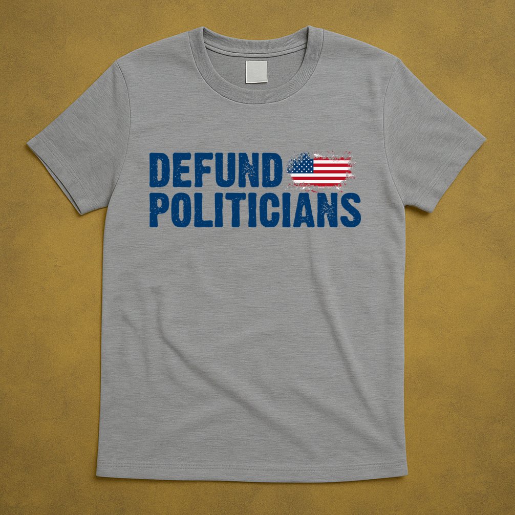 Defund Politicians United States Vintage Flag T-Shirt