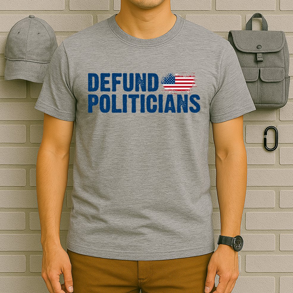 Defund Politicians United States Vintage Flag T-Shirt
