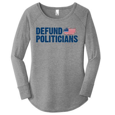 Defund Politicians United States Vintage Flag Women's Perfect Tri Tunic Long Sleeve Shirt