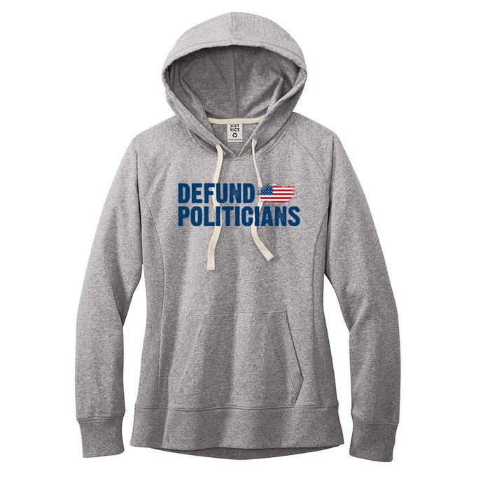 Defund Politicians United States Vintage Flag Women's Fleece Hoodie