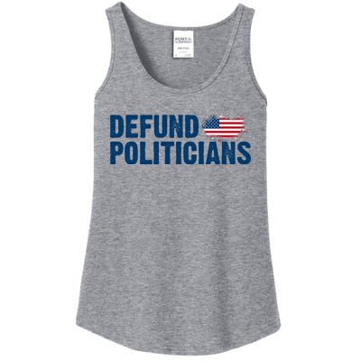 Defund Politicians United States Vintage Flag Ladies Essential Tank