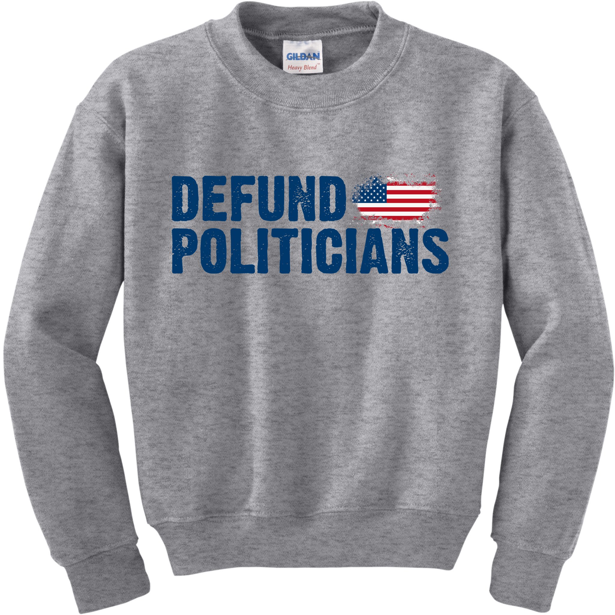 Defund Politicians United States Vintage Flag Kids Sweatshirt