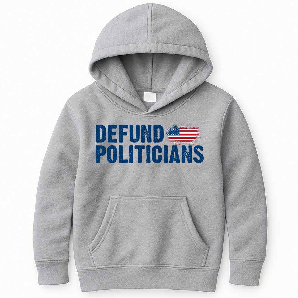 Defund Politicians United States Vintage Flag Kids Hoodie
