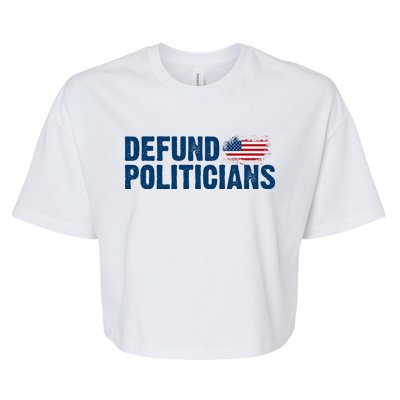 Defund Politicians United States Vintage Flag Bella+Canvas Jersey Crop Tee